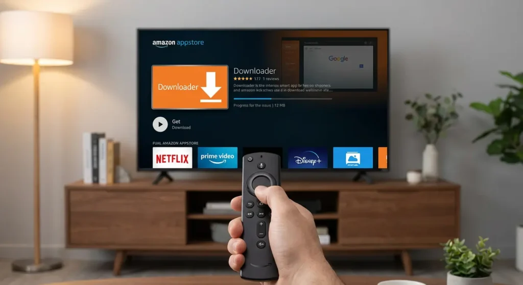 Installing Downloader app on Firestick for IPTV setup