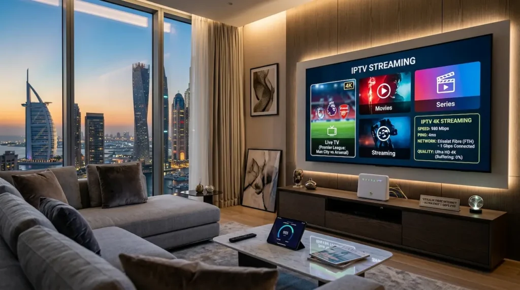 Best internet speed for IPTV Dubai for smooth 4K streaming