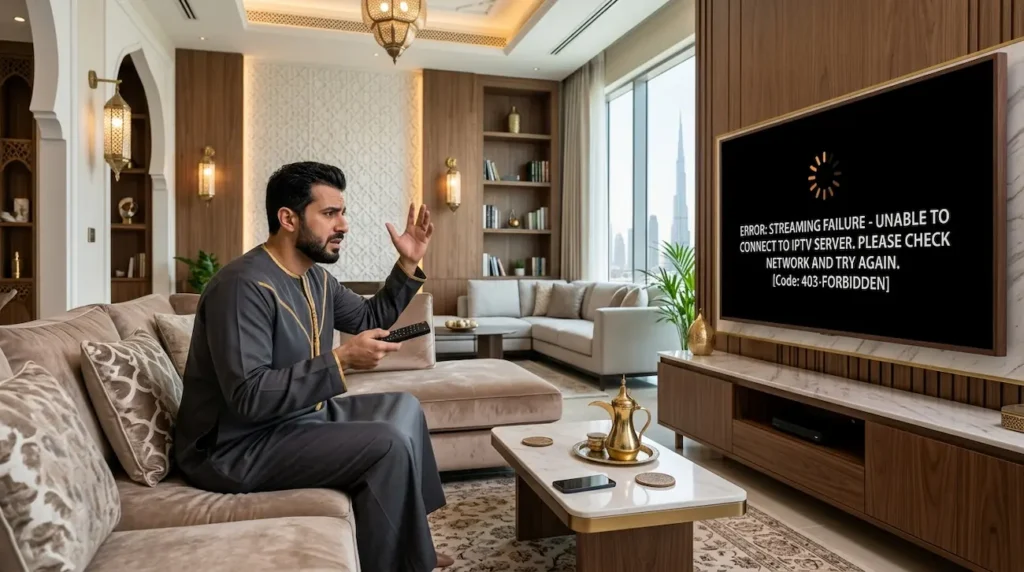 IPTV channels not loading on smart TV in UAE